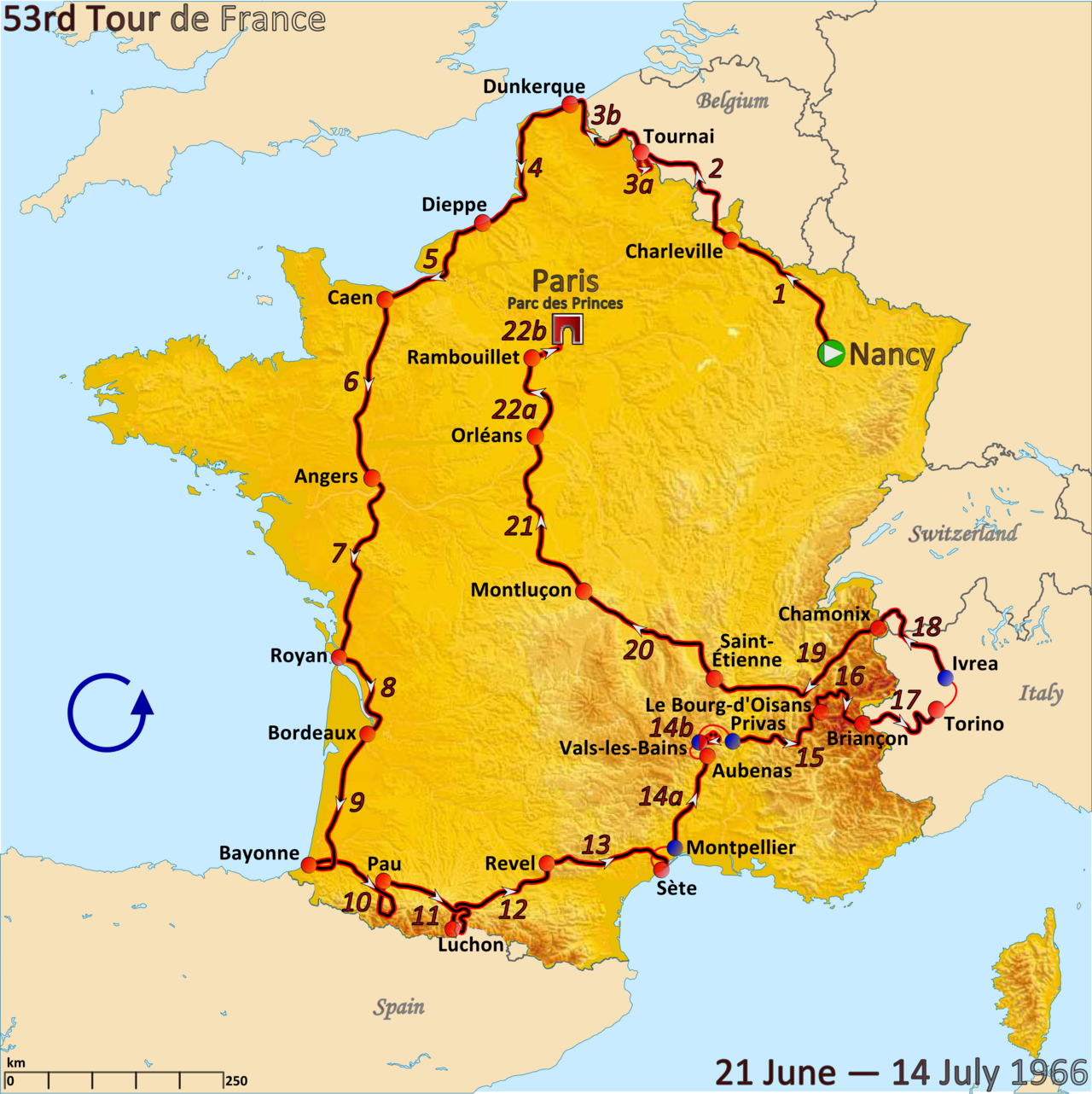 1966 Tour de France: Külotlu Şortlu Paris-Nice Gezisi Artık Yok
