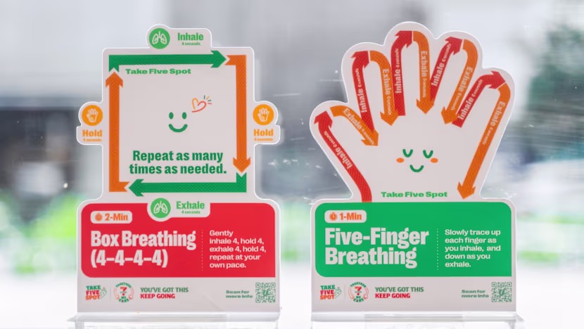 7-Eleven Singapur'da yemek alanlarına zihinsel sağlık köşeleri