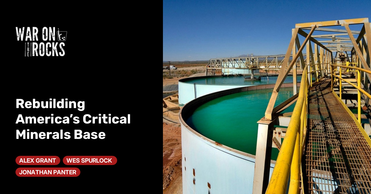 Amerika'nın Kritik Mineral Tabanını Yeniden İnşa Etmek