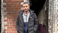 Belfast'ta bir gecede evler yandı, halk sokakta