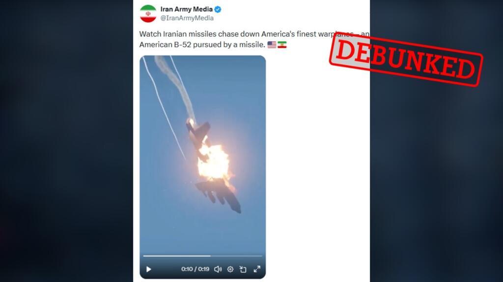 Bu video İran'ın ABD B-52 bombardıman uçağını düşürdüğünü göstermiyor