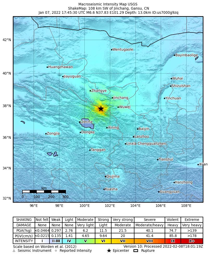 Çin'in Qinghai eyaletinde 6,3 büyüklüğünde deprem