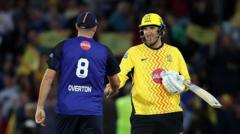 Craig Overton, İkiz Kardeşine Karşı Kazanan Altıyı Vurdu