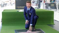 David Beckham'a Hollywood Bulvarı'nda yıldız