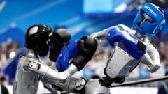 Dünya İnsansı Robot Oyunları'nda Robotlar Yumruk Yumruğa