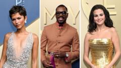 Emmys Kırmızı Halısı Maviye Döndü: Selena Gomez ve Zendaya'dan Işıltılı Geçiş