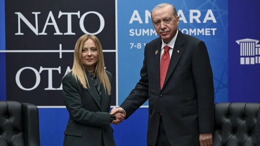 Cumhurbaşkanı Erdoğan, Ankara'da İtalya Başbakanı Meloni'yi Kabul Etti