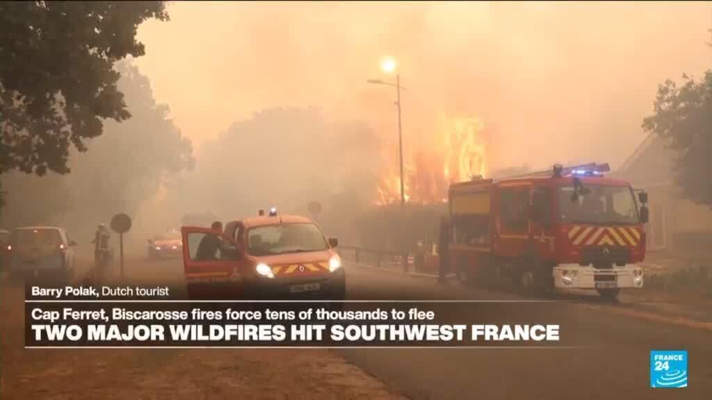 Fransa'da iki büyük orman yangını: Turistler tahliye edildi