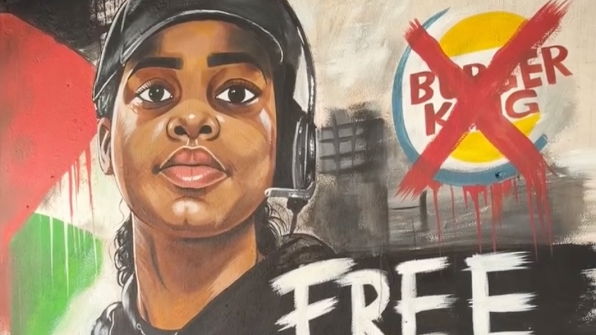Burger King çalışanı için Gazze'ye duvar resmi: 'Free Palestine' çığlığı sanata dönüştü
