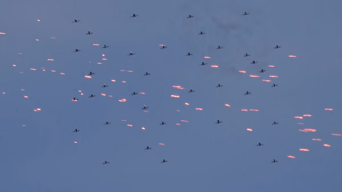 Güney Kore drone sürülerine karşı ilk canlı ateş tatbikatını yaptı