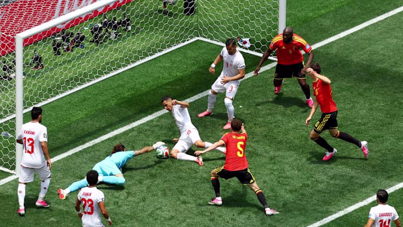 Beiranvand'ın kurtarışları: 10 kişi Belçika'ya gol yok
