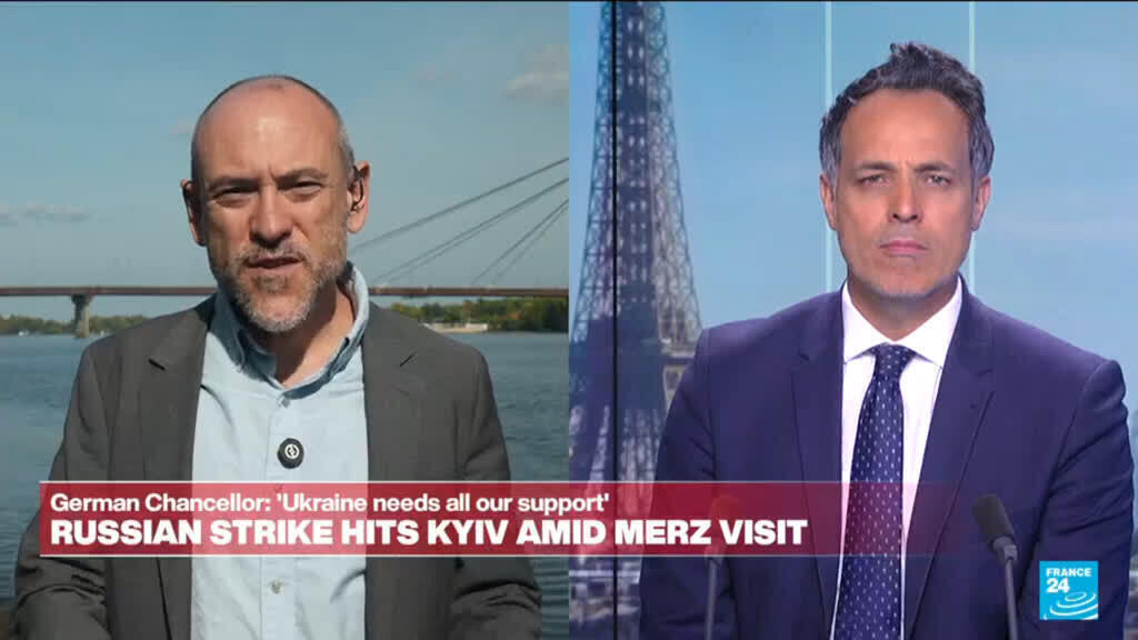 Kiev'e Rus füze saldırısı: Merz ziyareti sırasında köprü vuruldu