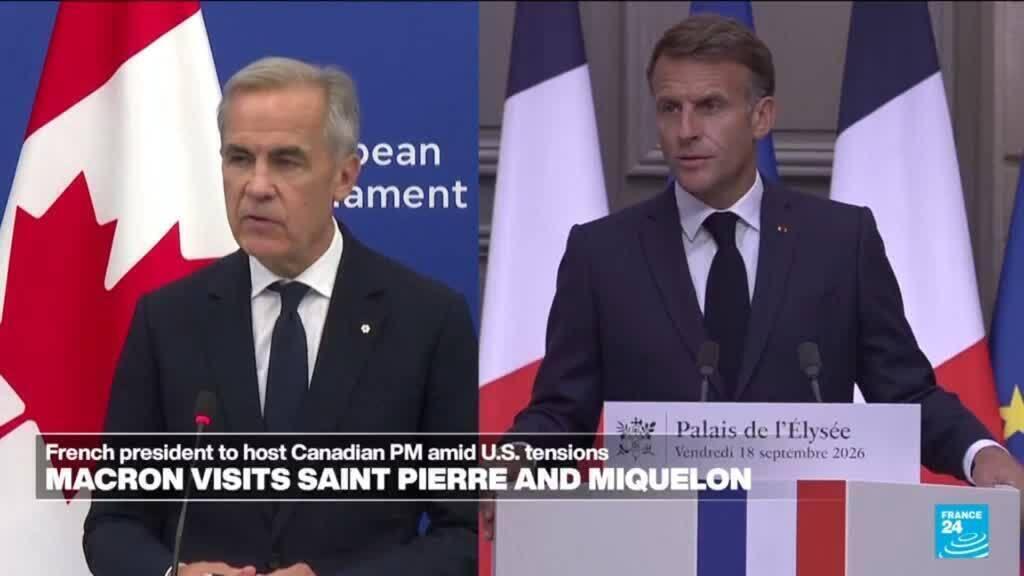 Macron, ABD geriliminde Kanada Başbakanı Carney'i ağırladı