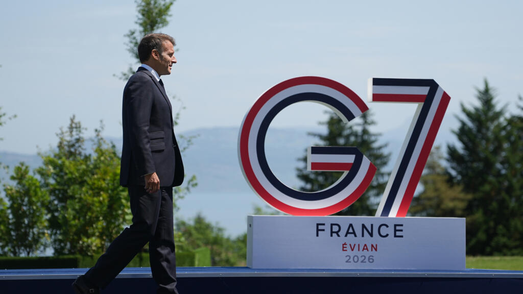 Macron G7 Zirvesi'nin kapanışında konuşuyor