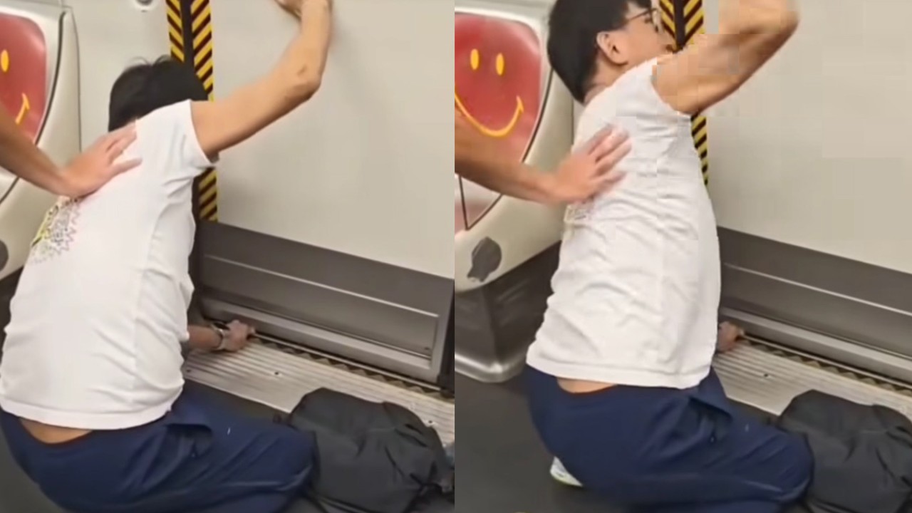 MTR Yolcusunun Eli Kapıya Sıkıştı: Raydan Eşya Almaya Çalıştı