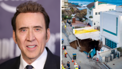 Nicolas Cage'in Malibu'daki evinin önünde dev çukur oluştu