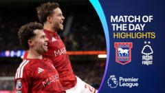 Forest, Ipswich deplasmanında 1-1 berabere kaldı: Galibiyet hasreti sürüyor