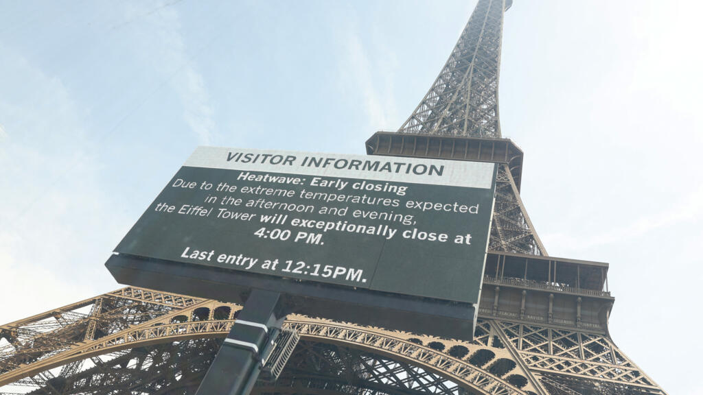 Paris’te aşırı sıcaklar Eyfel Kulesi’ni ve Louvre’u erken kapattırdı