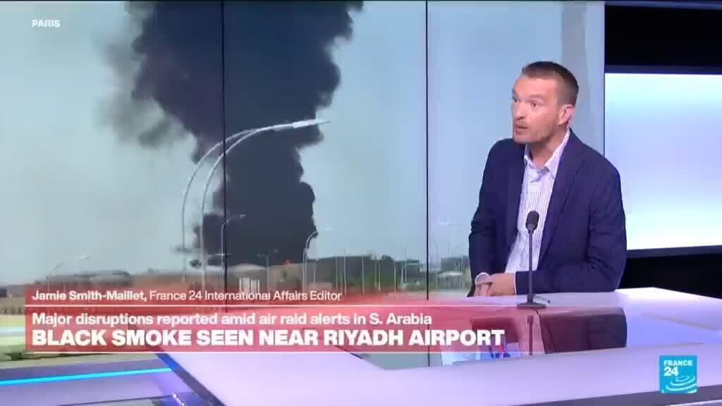 Riyad Havalimanı Yakınında Hava Saldırısı Alarmı: Yoğun Duman Yükseldi