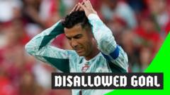 Ronaldo'nun golü ofsayt nedeniyle iptal edildi