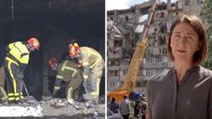 Rus saldırısı Kiev'de konutu vurdu: Dev delik