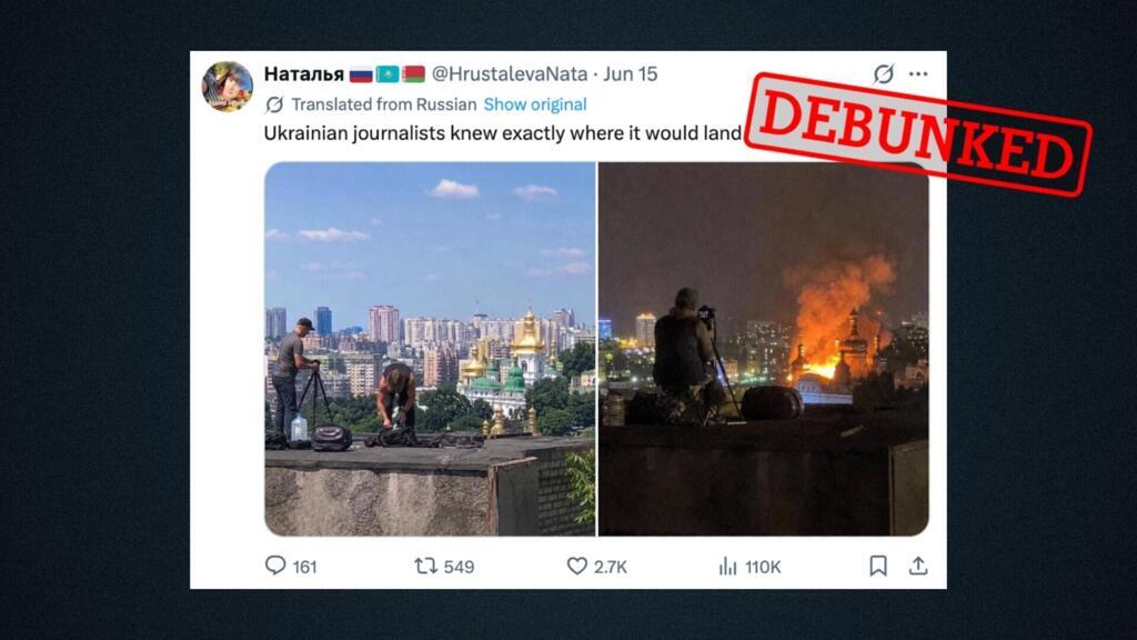 Rus yanlısı hesaplar Kiev'deki katedral yangını için sahte kanıt yaydı
