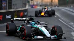 Russell Azerbaycan GP'de Verstappen'in Baskısına Dayandı