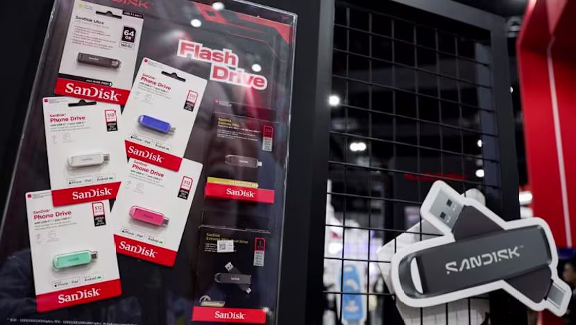 Sandisk yapay zeka talebiyle yılsonu gelir beklentisini yükseltti