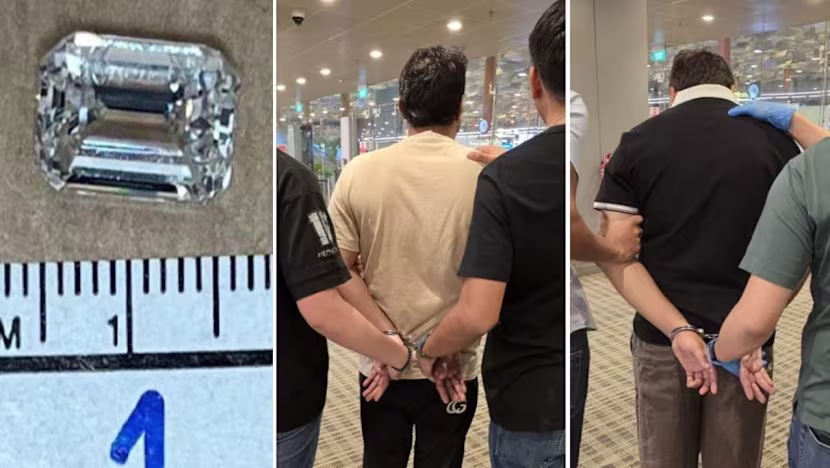 Singapur'da 235 bin dolarlık pırlanta sahteyle değiştirildi: 2 şüpheli havalimanında yakalandı