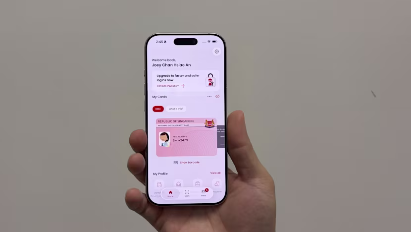 Singpass passkey özelliği Android'de başlıyor