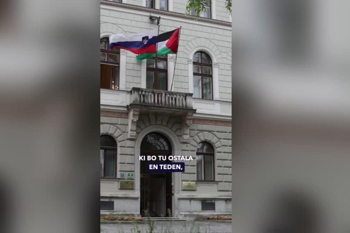 Slovenya Cumhurbaşkanlığı Sarayı Filistin Bayrağı Çekti