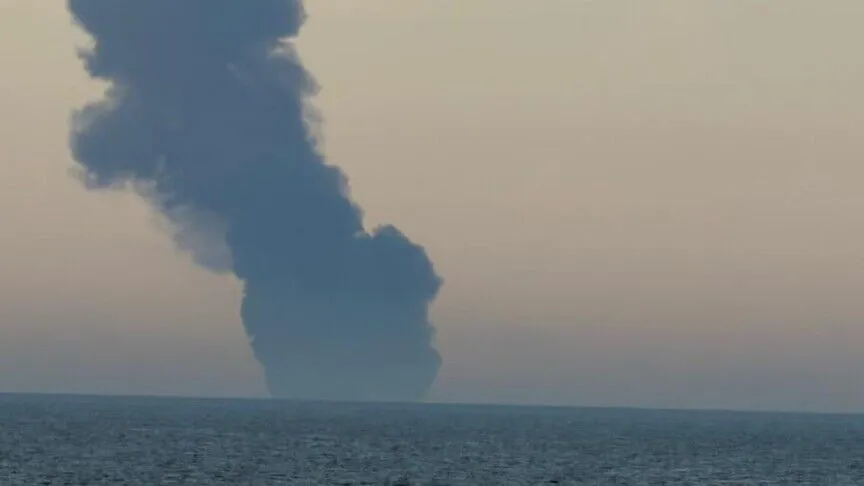 Soçi açıklarında tankerde yangın çıktı: Plajlar kapatıldı