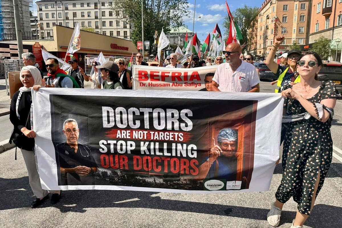 Stockholm'de Gazze protestosu: Yüzlerce kişi İsrail'i kınadı