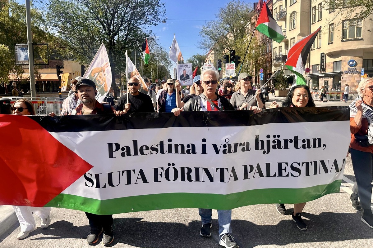 Stockholm'de İsrail'in Filistin ve Lübnan Saldırılarına Protesto