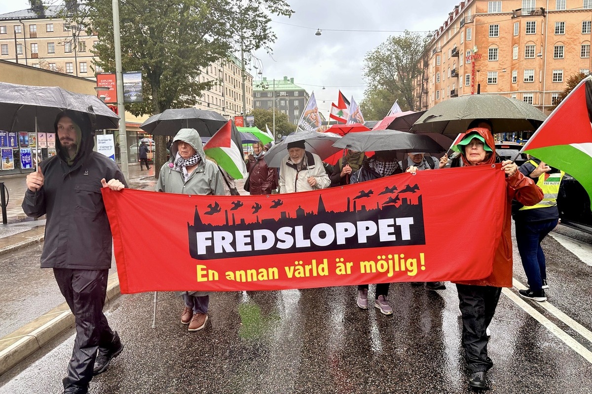 Stockholm'de Gazze Saldırılarına Protesto
