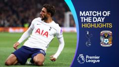 Tottenham, Coventry'i yenerek sezonun ilk lig galibiyetini aldı