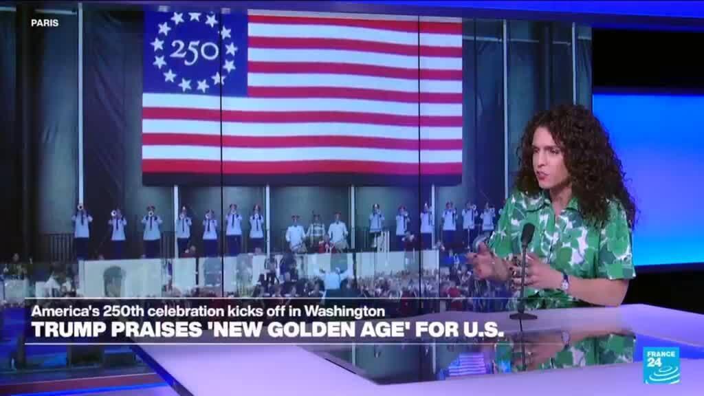 Trump 250. yıl kutlamasını mitinge çevirdi