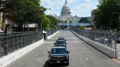 Başkan Trump, Washington sokaklarında IndyCar yarışına hızla giriş yaptı