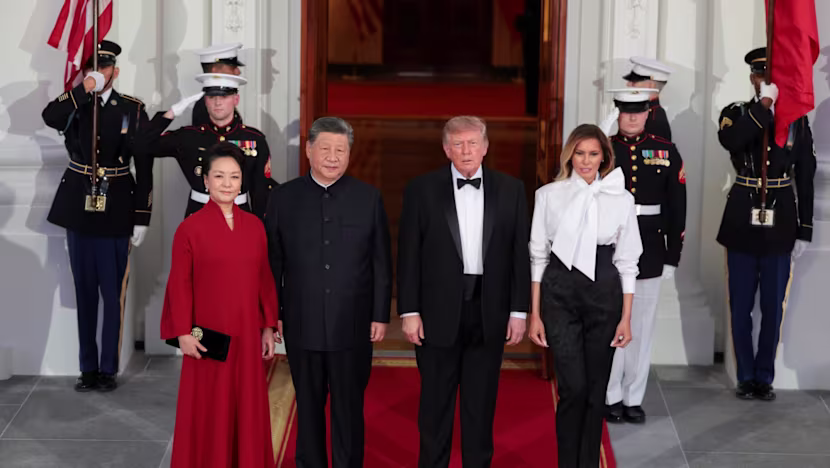 Trump'ın Xi için verdiği ziyafette levrek ve teknoloji devleri