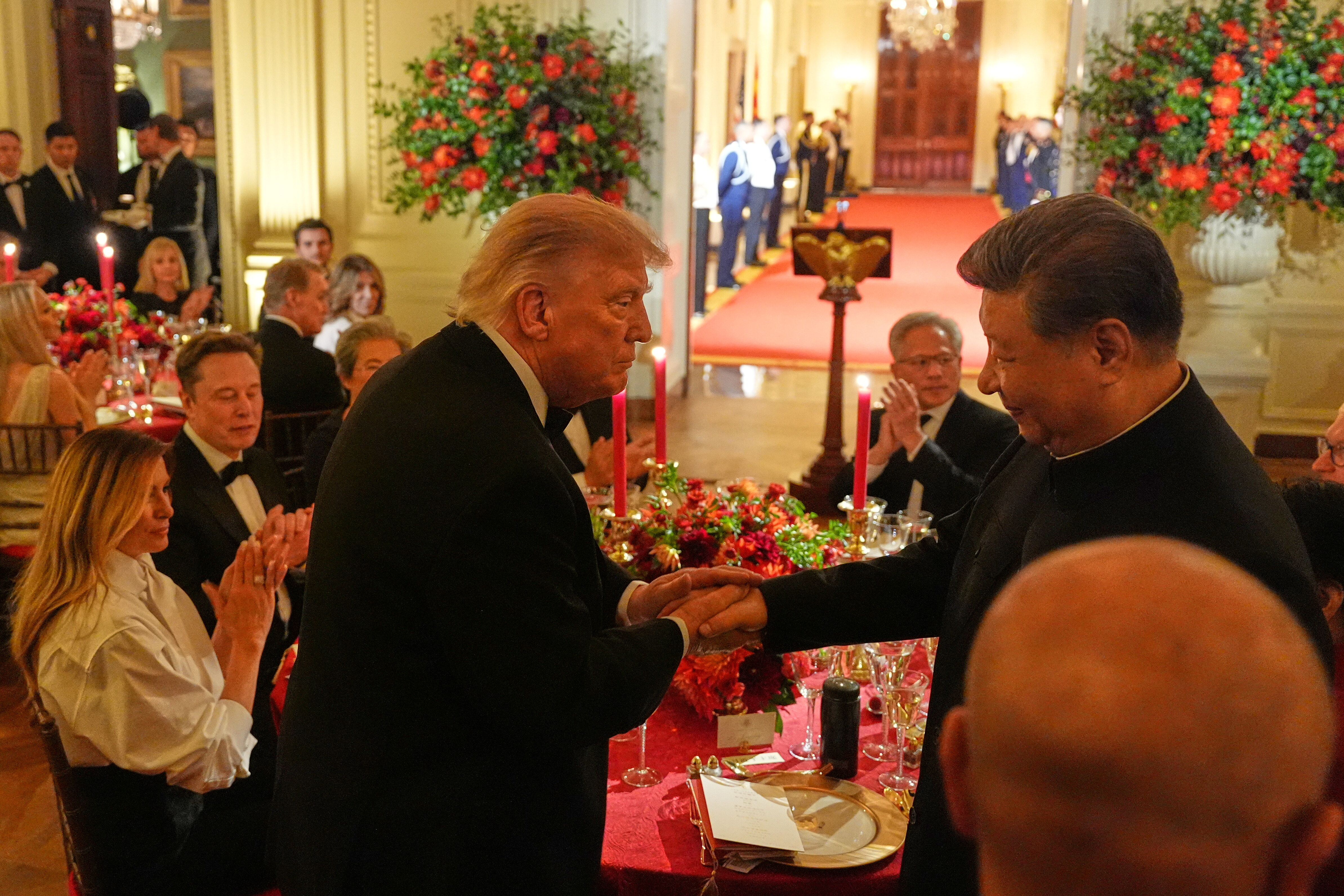 Trump'ın Xi için verdiği ziyafette teknoloji devleri ve levrek