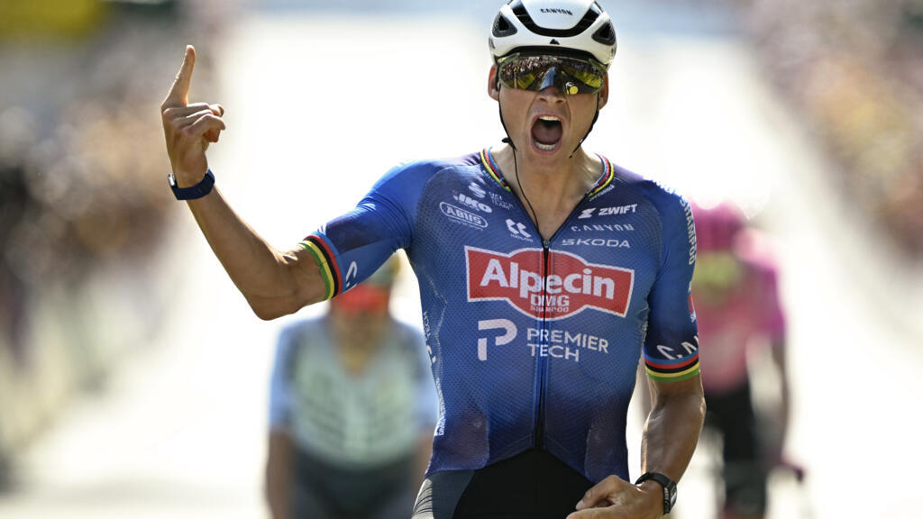 Van der Poel aşırı sıcakta Tour de France 9. etabı kazandı