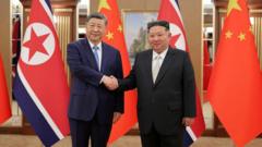 Xi ve Kim'den 'güçlü bağlar' vurgusu: Kuzey Kore ziyareti sona erdi