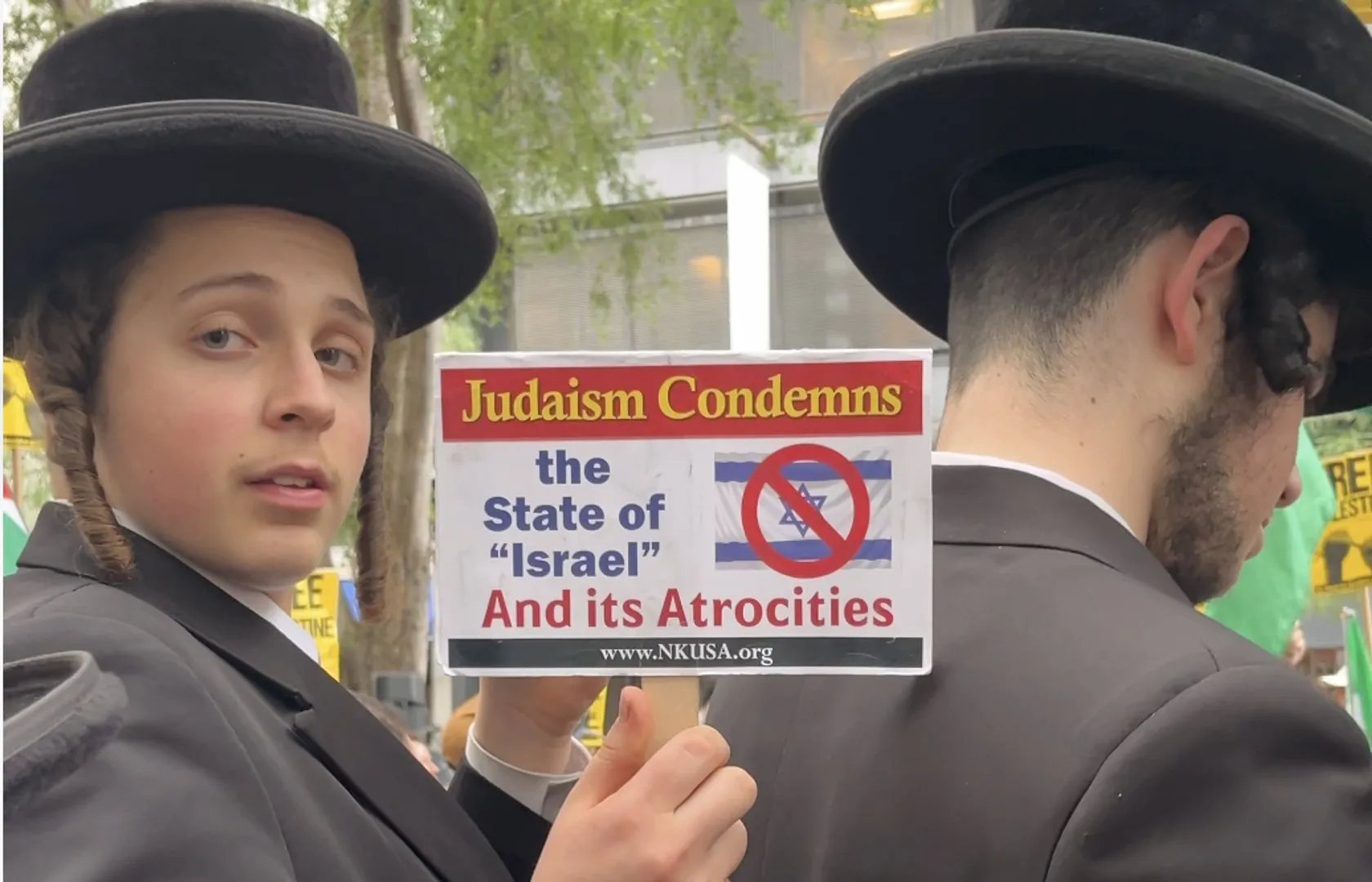 Yahudi protestocular Netanyahu'yu kınamak için Filistin yürüyüşüne katıldı